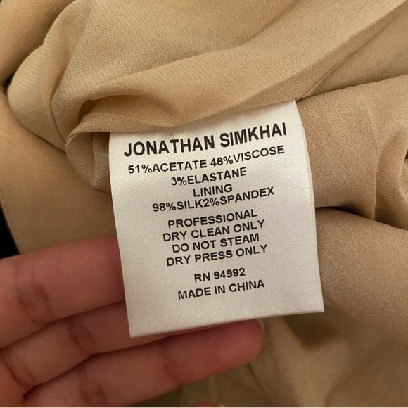 NWT Jonathan Simkhai FW 2016 Nude Fringe Strapless Dress - Picture 6 of 7